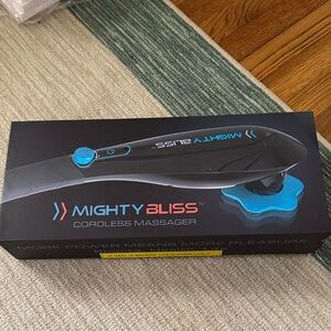 Mighty Bliss Cordless Massager - Black and Blue